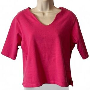 Vintage 90s Karen Scott Pink Tee, Women's Size L